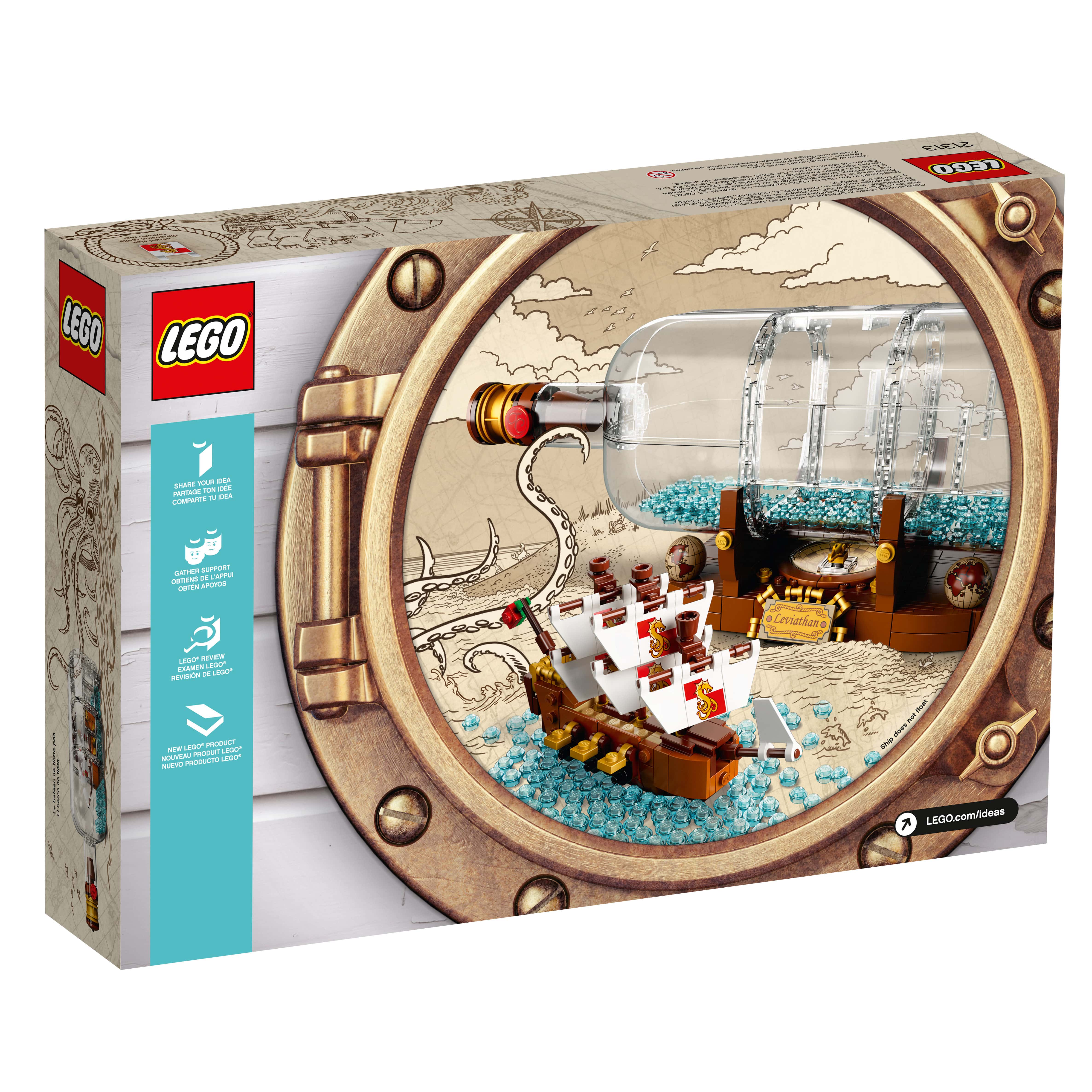lego 92177 ideas ship in a bottle collectors building set with display stand